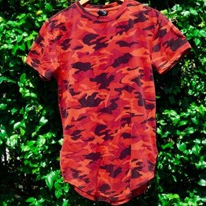 Red and Black Camouflage T-Shirt